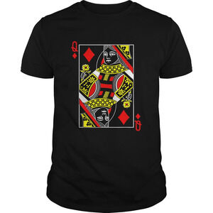 Awesome Queen Of Diamonds Cute Playing Card   Shirt